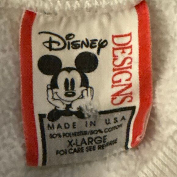 Vintage Disney Minnie Mouse Sweatshirt XL Made USA 90s Red Polka Dot Bow Graphic - Picture 14 of 15